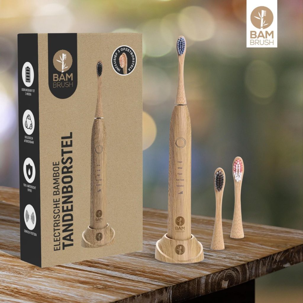 duurzame tandenborstel - Bamboe 100% duurzame én elektrische tandenborstel van hout