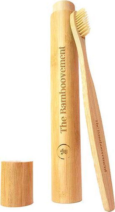 duurzame tandenborstel - The Bamboovement, Bamboe Tandenborstel + Tandenborstelkoker